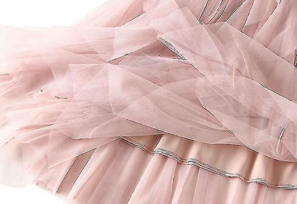 Brun Mesh Ruffle Tutu Pitkä Swing Hame Naisille_max