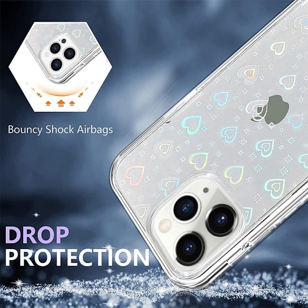Yhteensopiva iPhone 11 Pro Max -kotelon kanssa Laser Bling Glitter