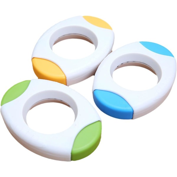 3 st äggknackare, äggknackare 14 x 6 cm godisfärgad äggknackare i plast med triangulär sågtandad lättanvänd äggknackare med aktiv knapp för sprickning av ägg