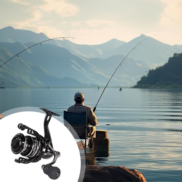 NX-7000 Saltvanns Fluestang Snelle, Aluminiumslegering Fiskeutstyr med Gear Ratio 5.2:1 NX-7000