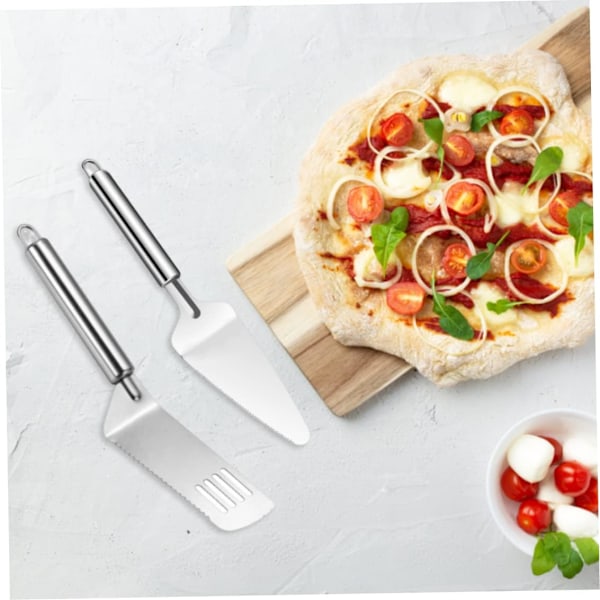 Kakspade set rostfritt stål bröllopstårta skärare multifunktionell pajserver för lasagne som skär 2 st tårta, paj- och konditorservrar