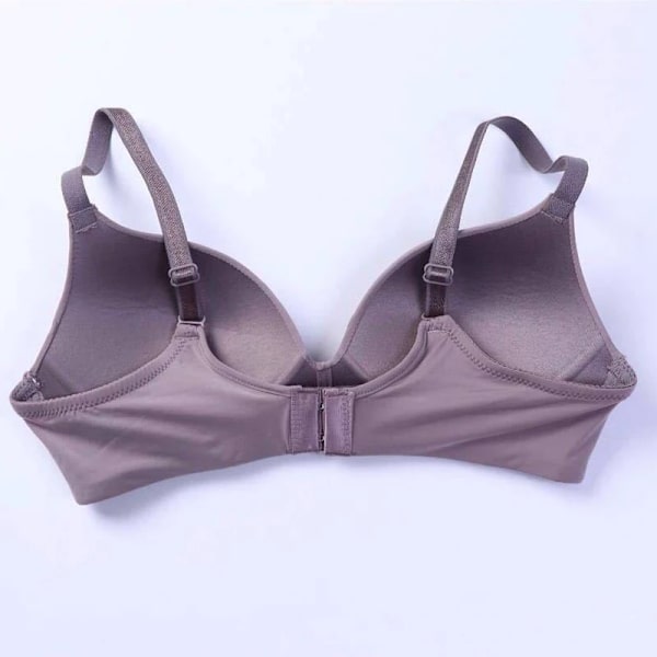 Is Silke BH för kvinnor Komfort Trådlös Samla Sexiga Underkläder för kvinnor Push Up Enkel Underkläder Sömlös BH BH Bralette Ljusgrå 34AB