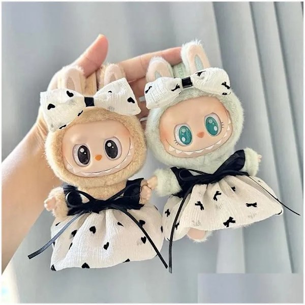 &amp; Tilbehør til Plysdyr 17Cm Labubu Dukke Tøj Outfit Korea Kpop Exo Idol V1 V2 Kjole Trøje Gave 241219 Drop Delivery Legetøj Dhotq.Ca