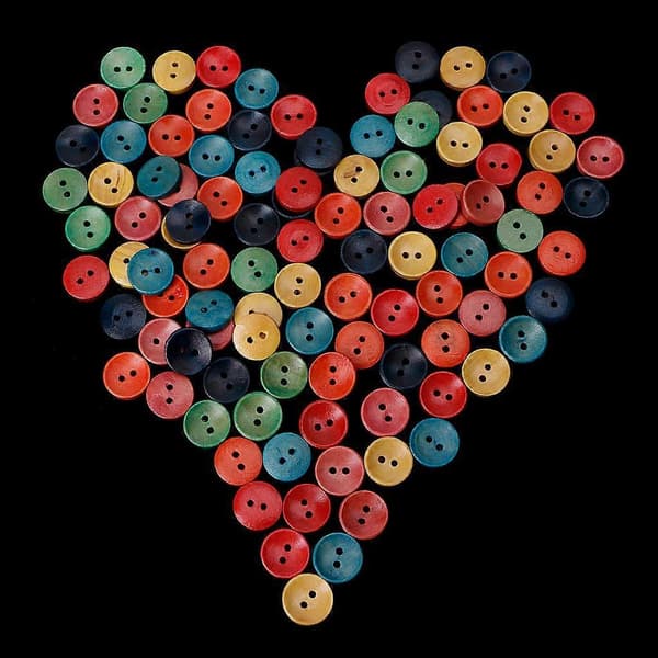 100 st Blandade Träknappar 2 Hål 15mm Sömnad Scrapbooking DIY Hantverk_max