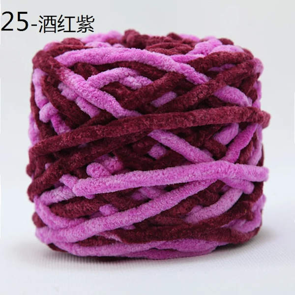 100g Chenille Scarf Tråd för stickning Gör-det-själv-material Färgglatt handstickat garn för handstickning Virkat tjockt ullgarn ull 25