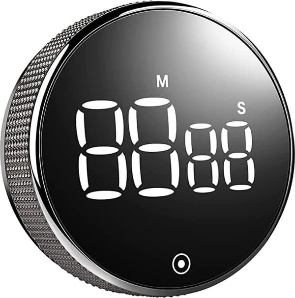 Digital kökstimer - Magnetisk timer - Duschklocka - Batterier ingår - Stoppur - Vridknapp - LED-display - Smart timer - Räkna upp - Räkna ner