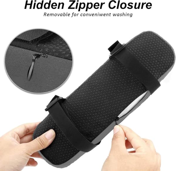 2 stk. - Armlenepute Albuearmputer Komfortable trekk Avtakbare puter Polyester for kontorstoler, bilseter og spillestoler 23,5*7,5*3cm_yu