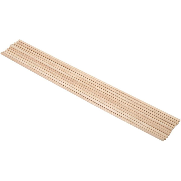 Tre pinner, 10 stk 30 cm lange gjør-det-selv håndverkspinner trepinner stangstenger søte trær treverktøy 5 størrelser (4MM*30CM) 4MM*30CM