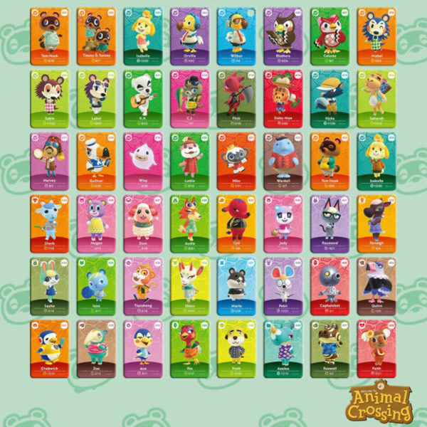 Animal Crossing Amiibo-serie 5-kort 48PCS 30*22MM SQBB