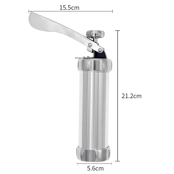 20 stykker kagemaskine i aluminiumlegering, cookie gun, squeezin
