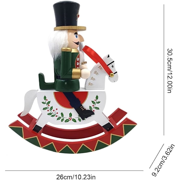 12\" Traditionella Trä-Nötknäppare Ornament, Juldekorationer C