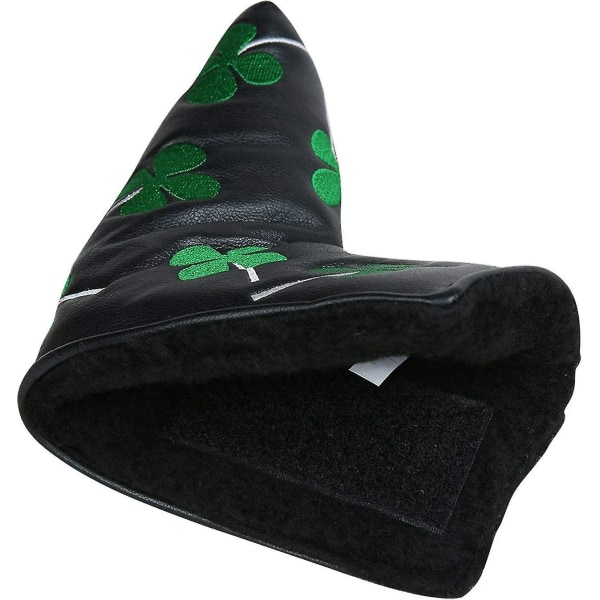 Sport Vit Grön Shamrock Lucky Clover Putter Head Cover Fyrklöver Headcover