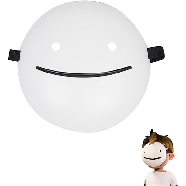 Drømmask, Halloween White Smile Mask, The Dream - Mask Music Song Video same,Singers Mask, Party SQBB