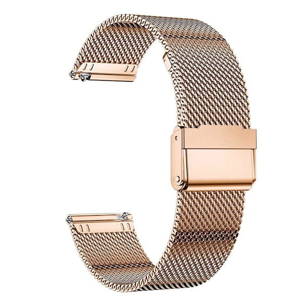 For Samsung Galaxy Watch 4 5 6 Band Fall 40Mm 44Mm Mesh Loop Rustfritt Stål Rem Bling Fall Härdat Glas Skärmskydd rose gold set watch6 40mm