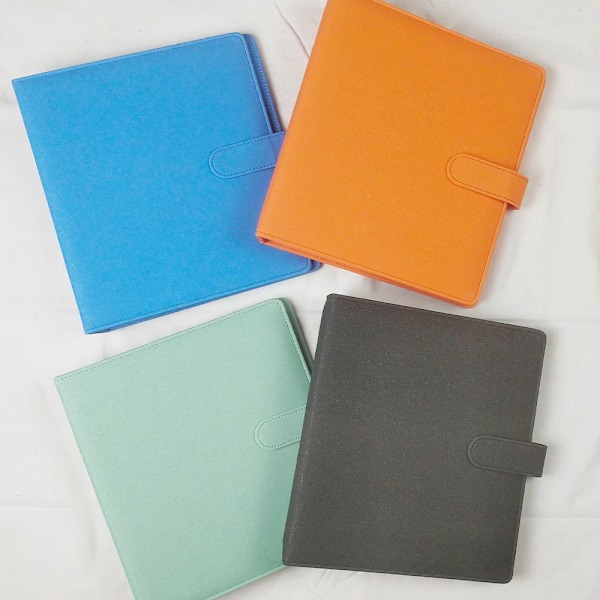 A5 Fotoalbum Inderhaver Fotoalbum Kort Binder D Form 3 Ring Med Magnetknap Samlere Bog 10X15 Kort Beskyttelsesdæksel Opbevaring Navy blue Cover