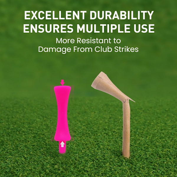 Muovigolf-linnan teet, 100 kpl, sekoitetut korkeudet, särkymätön, värikäs harjoitteluun All 1 3/4'' in Yellow 100 Count