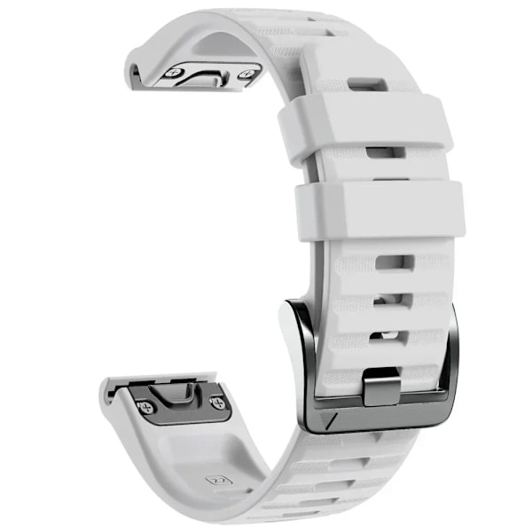 22 mm 26 mm silikonrem för Garmin Fenix ​​7X 7 Pro Solar/6X 6 Sapphire 5 5X Plus 3 3HR/Epix QuickFit WatchBand 1:1 Officiellt band style1 Vit style1 White QuickFit 22mm