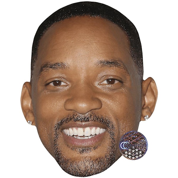 Will Smith (Smile) Kändismask, platt kort ansikte