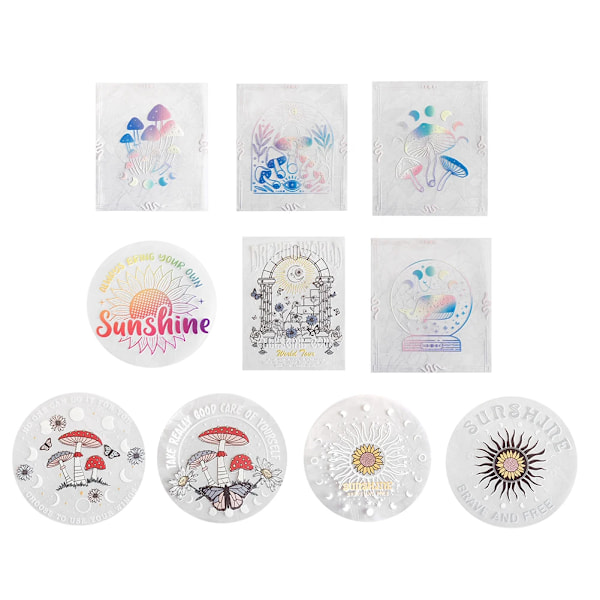 3D Regnbueeffekt Vindus Klistremerker Katt Stjerne Sol Blomst Dekor Diy Glass Kunst Veggklistremerker For Hjem Innredning Regnbue Prismeskaper RPS099
