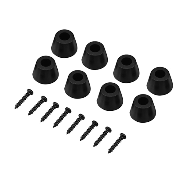 4 par 30x20 mm gummifötter Antivibrationsbasstativ för högtalargitarrförstärkare med skruvar