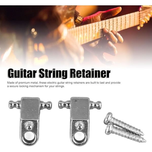 Gitarstrengs-holder, Tree Standard Roller String Guides Metal Elektrisk Gitar Streng Guide Holder Byte (Sølv) Silver