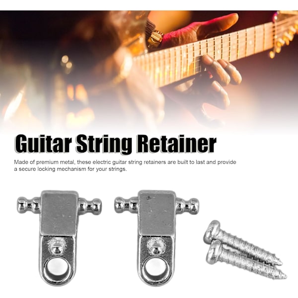 Guitar String Retainer, Tree Standard Roller String Guides Metal Elektrisk Gitarr String Guide Retainer Byte (Silver) Silver