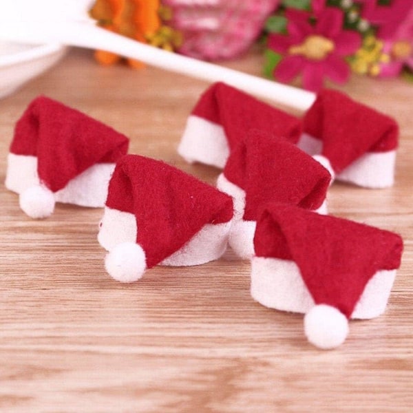30 stk Mini jul Lollipop Hat Mini julenissehatter jul