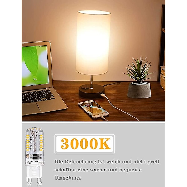 G9 LED-lampa, 3w LED-lampa motsvarande 30w halogenljus, 300lm varm [DB]