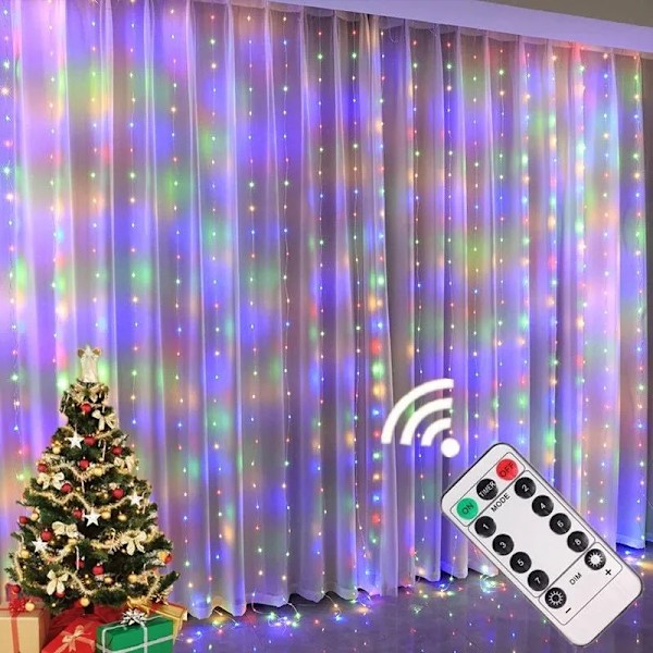 3m/6m Gardingirland på fönstret USB -slingor Fairy Festoon Fjärrkontroll Julbröllopsdekorationer för hemrummet Varm ljus