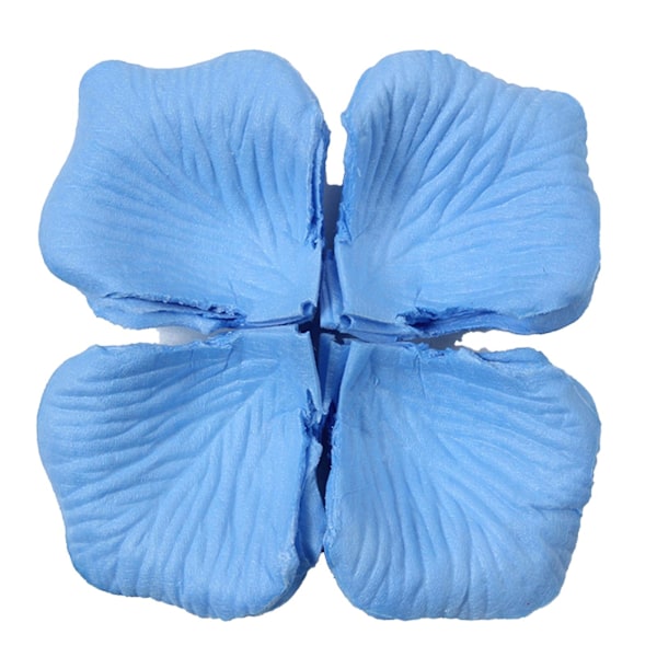 1200 stk/12 poser attraktive kunstige rosenblader bred applikasjon non-woven stoff realistiske DIY falske blomsterblader for bryllup Jikaix Light Blue Light Blue