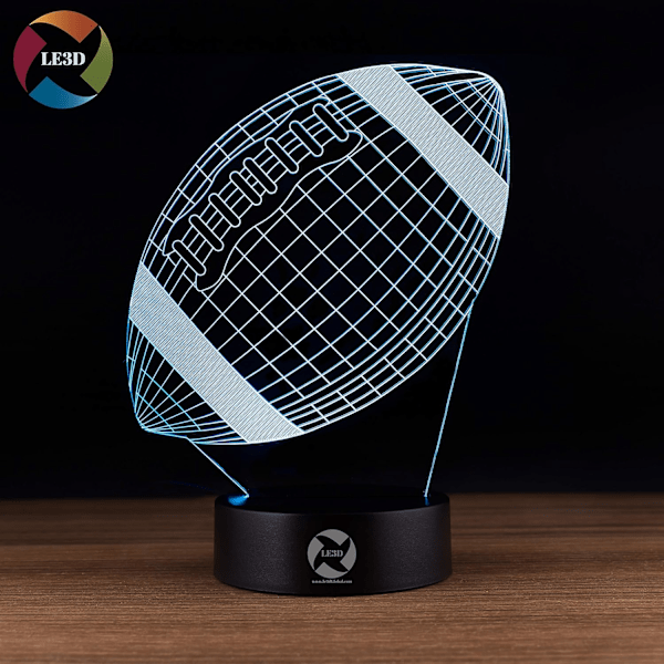 3D optisk illusjonsnattlampe - 7 LED-fargeskiftlampe