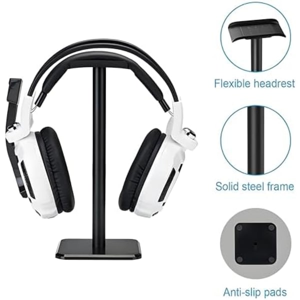 Hörlursställ, Universal Aluminiumhållare för AirPods Max, HyperX Cloud II, Xbox One, Turtle Beach, Sennheiser, etc.