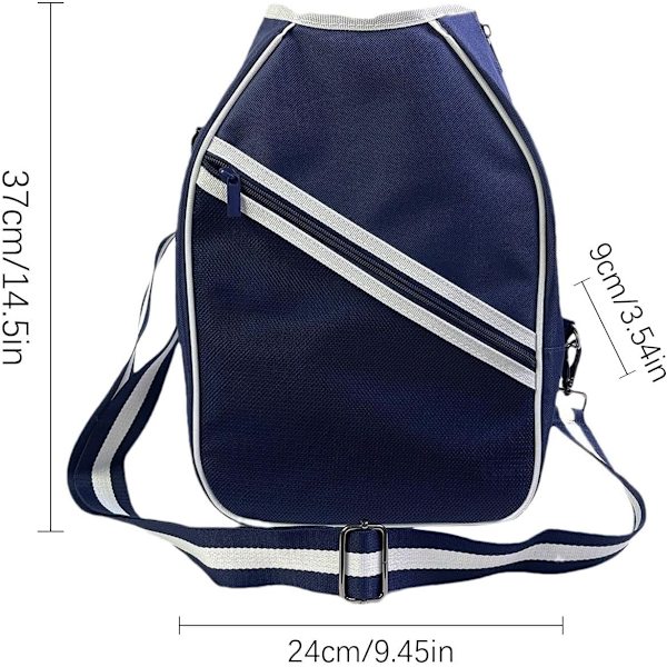 Ketchertaske, Tennis ketchertaske, Tennis ketchertaske, Tennis ketchertaske til mænd og kvinder, Letvægts skuldertaske til tennis ketchere og badminton ketchere Blå