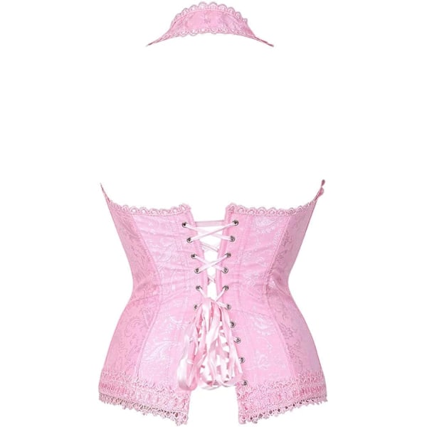 Naisten korsetit Overbust Bustier Top Gothic Sexy Olkapää 8127white 6XL 8127white 6XL