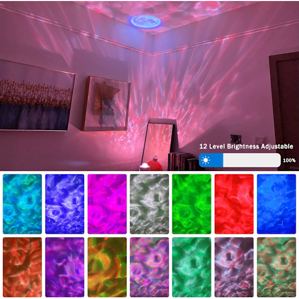 (minimalistisk) Stjerneprojektor Nattlys, Galaxy Projektor Lys W