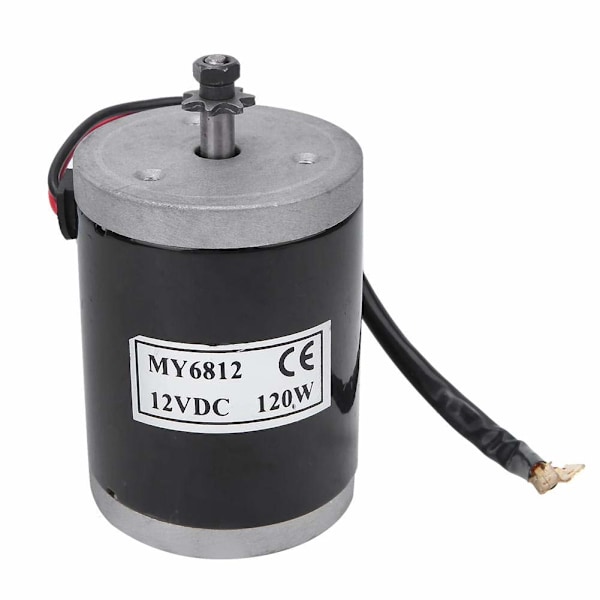 Elcykel permanentmagnet DC-växelmotor, MY6812 12V 120W børstemotor Lille højhastighedsbørstemotor med remskive