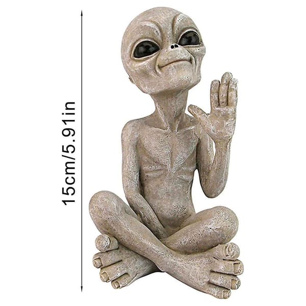 Alien Statuer Martians Havefigur Sæt Til Hjem Indendørs Udendørs—max