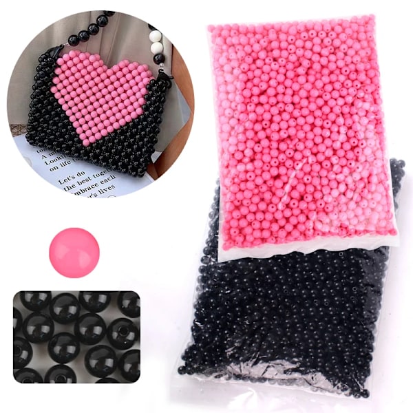 Candy Väri Akryyli Pyöreät Helmet 3Mm-12Mm Löysät Pallot Välihelmet Neulonta & Korujen Valmistukseen ruusunpunainen 11 4mm 700kpl