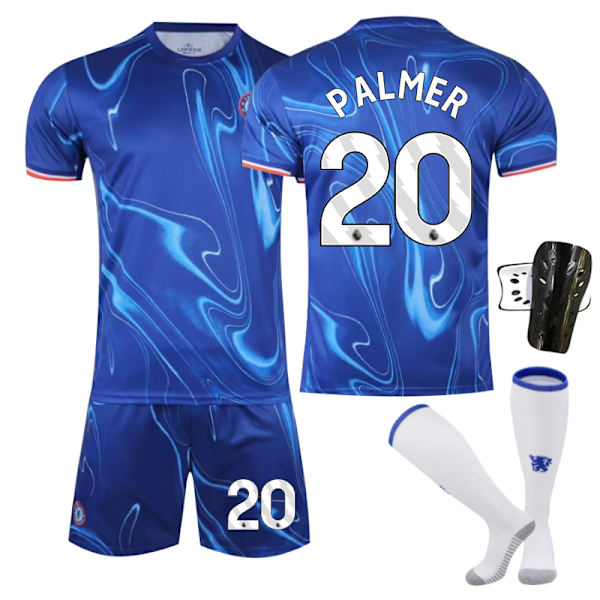 Chelsea Kotipaita Lapsille 2024-2025 - Kotikenttä Palmer Nro 20 - Sukkasuojat 26 No. 20 - Sock Guards 26