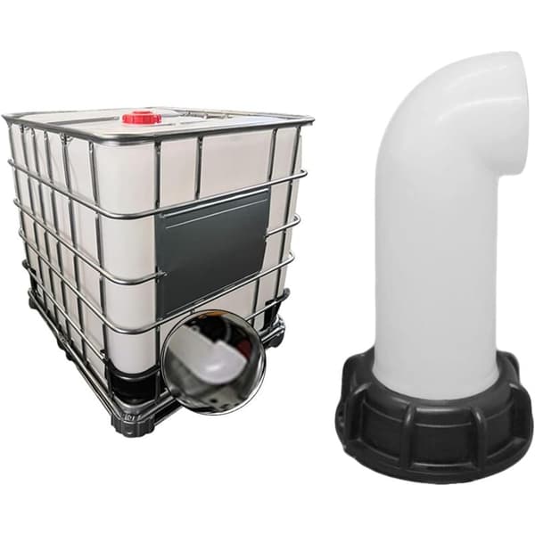 st Vattentank Munstycksventil, Vattentankventil, IBC Vattentankadapter 60mm, för Död IBC Tank (Vit)_max
