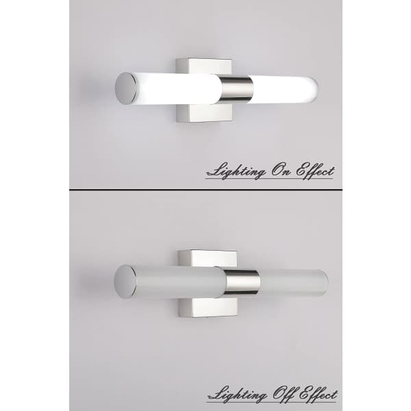 Baderomsskapbelysning, 16W krom LED-speillamper—maks