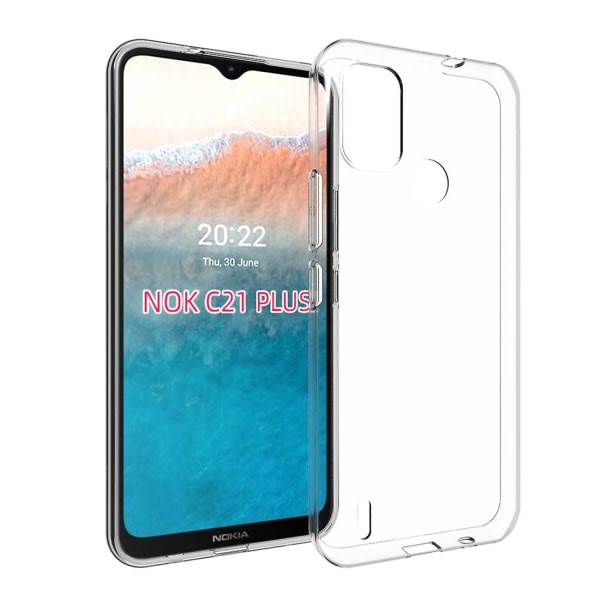 SQBB Vattentät Texture Tpu phone case för Nokia C21 Plus Transparent ingen