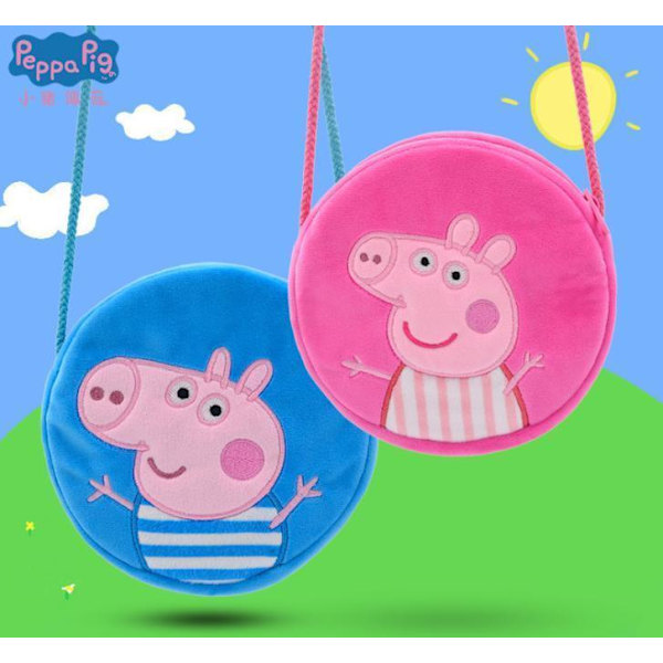 Greta Gris Peppa Gris Børnehave Bærer Taske Skuldertaske George og Peppa Blå Blå Peppa Blå Blue Peppa Blå