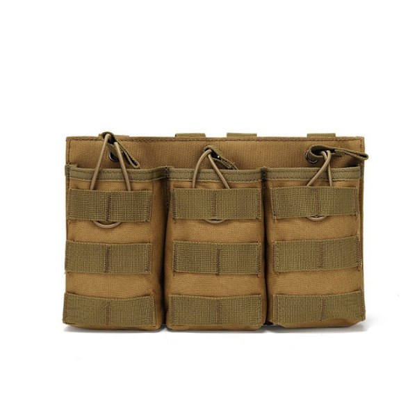 Taktisk trippel magasin klips lomme felt vest Molle tilbehørssæt Diverse taske opbevaringspose Intercom-pakke Patron hoftepose Mud Color 3L