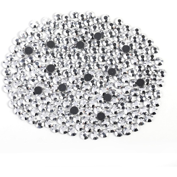 1600 Heta Fixeringar Rhinestones, Silver Hematit, SS20, 4,6-4,8 mm för Kläder & Hantverk Silver Hematite SS20