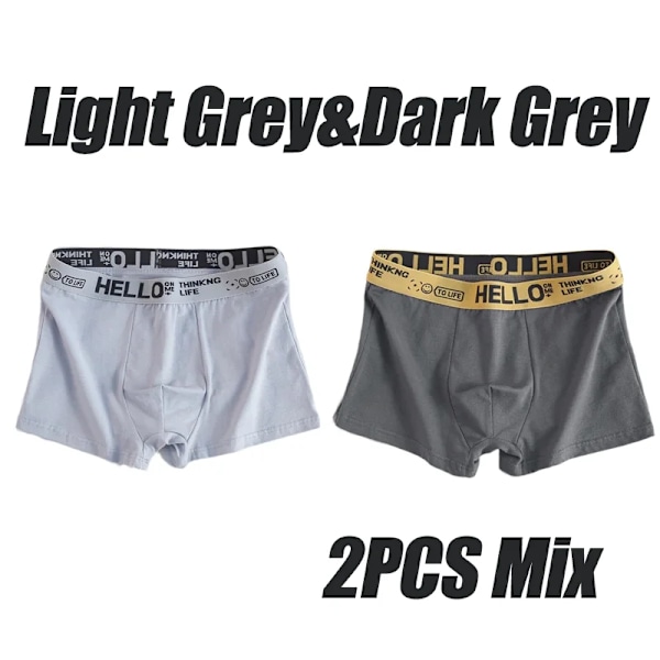 5 st Herrunderkläder Man Boxersexiga kalsonger Bekväma Andas Mode Pojkar Trosor Underkläder Boxershorts Herr 2PCS-Mix-02 4XL-90-100kg