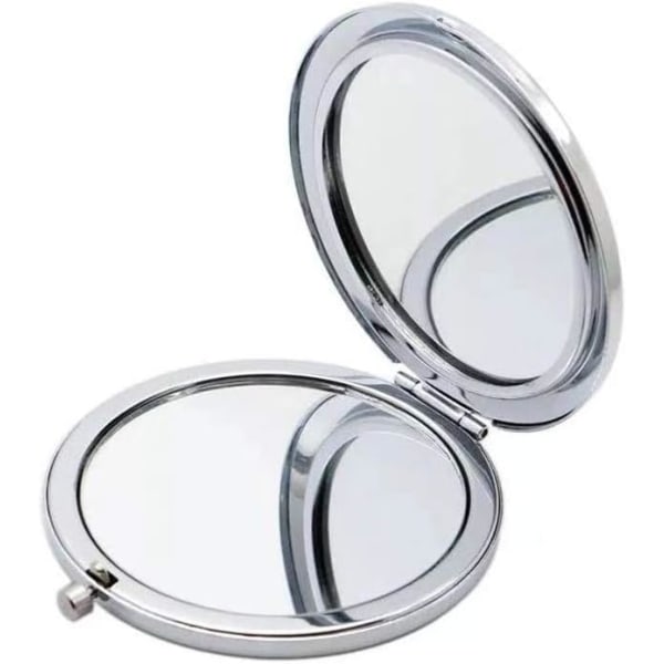 CQBB Förstorande kompakt spegel för plånböcker, hopfällbar minificka Dubbelsidig resesminkspegel