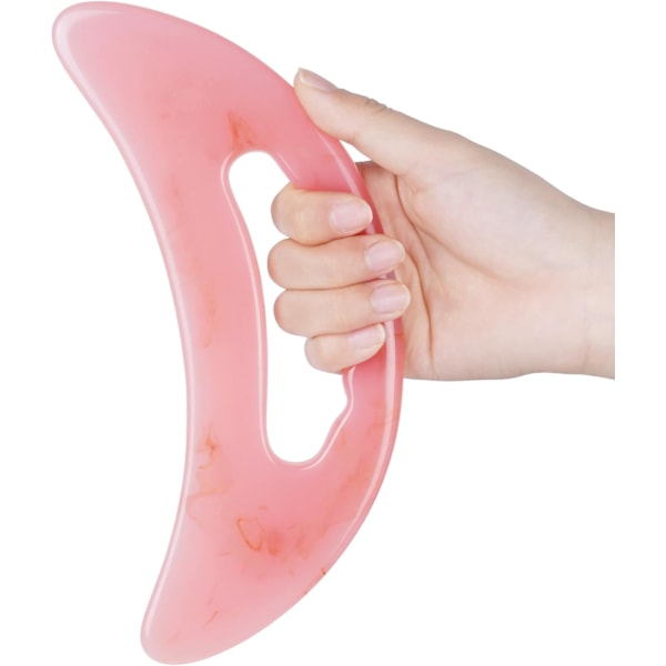 Stor Gua Sha Massager, Lymfedrænage & Cellulite Massager til Ben, Ansigt, Ryg & Muskel Smertelindring Rosa-B