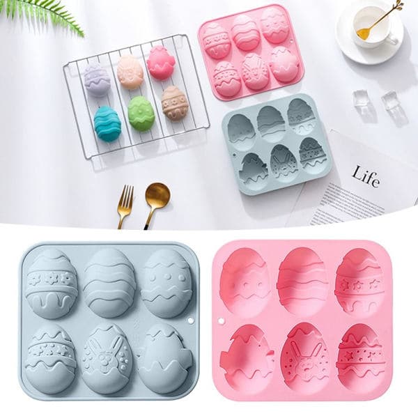 Påske Silikonform Kanin Egg ROSA rosa—max