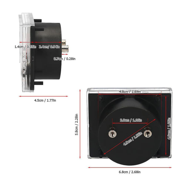 Analog ström Panelmätare Amperemeter Mätare Klass 2.5 Noggrannhet Dc 0-15a Analog Amperemeter Ampere Mätning Tester Mätare Panel-DC 0-15a-